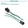 ACROPIX Car T10 Brake Signal Light Bulb Wire Harness Socket Connector Adapter Black 2pcs