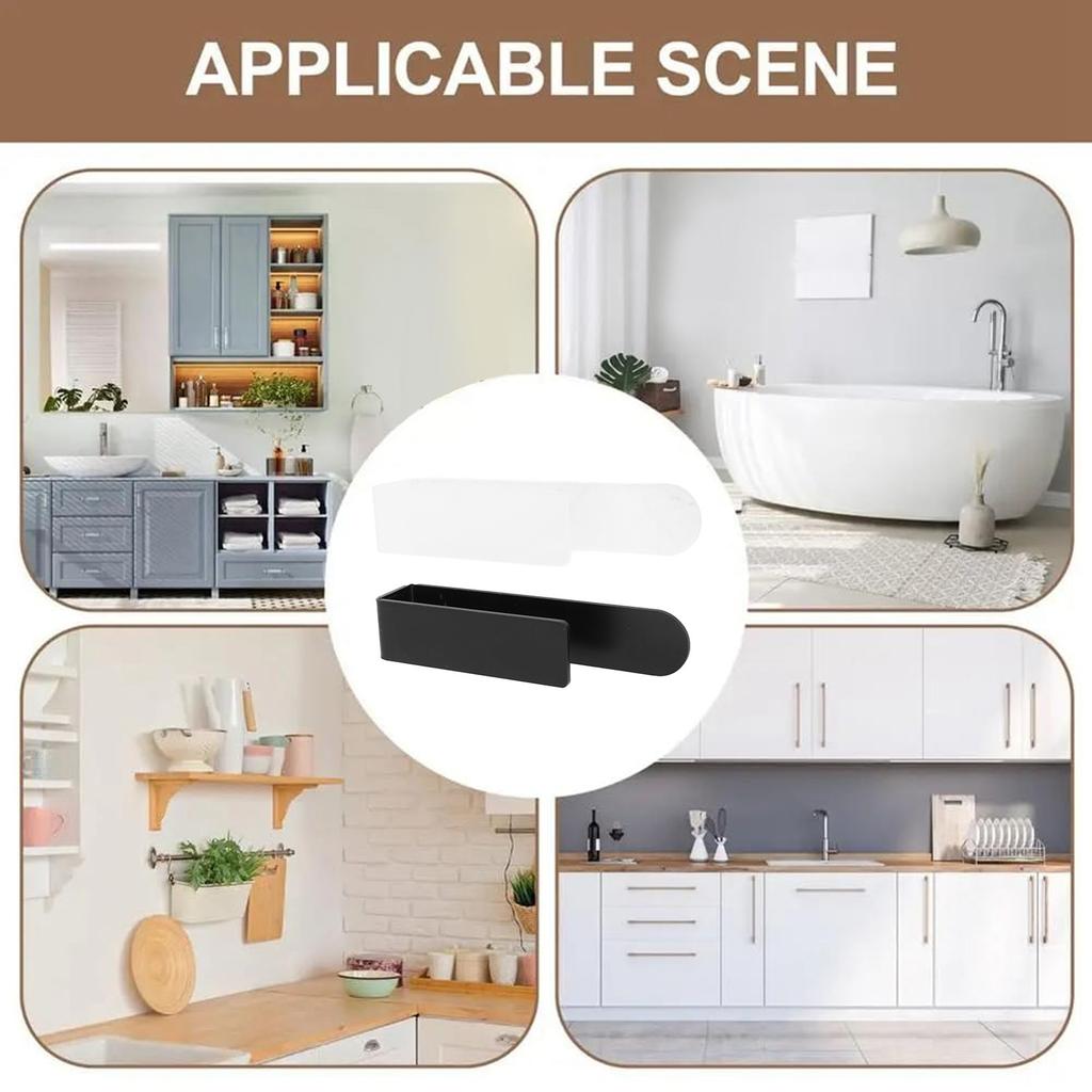 2KS U-tvar Věšák na ručníky Plastový Nástěnný Držák na ručníky Bar s Lepidlem do Koupelny Kuchyně