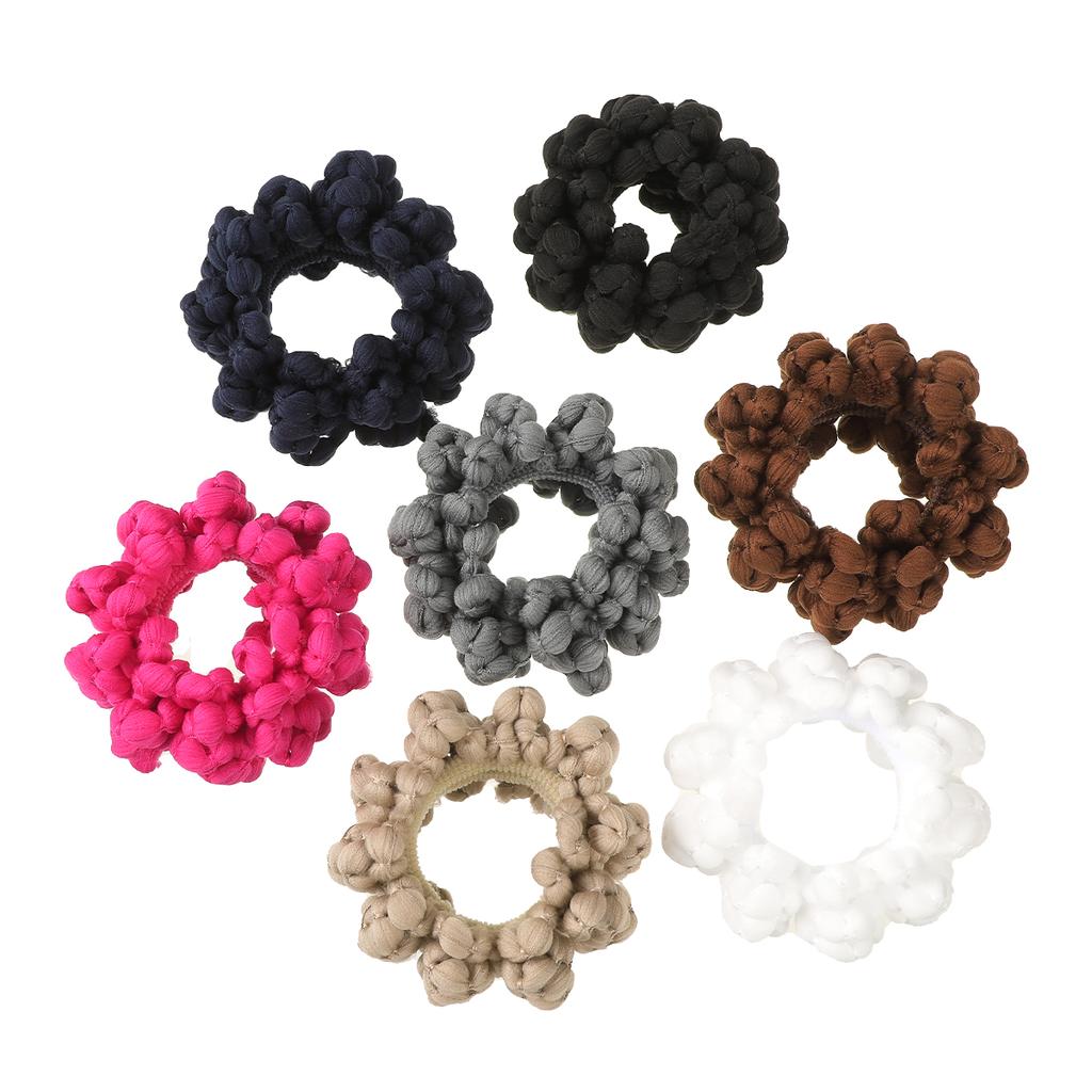 AWAYTR Solid Color Ball Knot Headbands High Elastic Nylon Rope Ponytail For Women Hair Ties Holders Rubber Band Korean Headdress