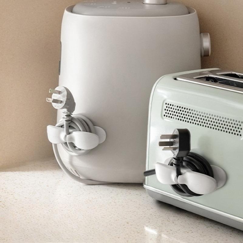 6PCS Kitchen storage wire winder, household traceless plug fixed power cord organizer wire and cable management home storage tools