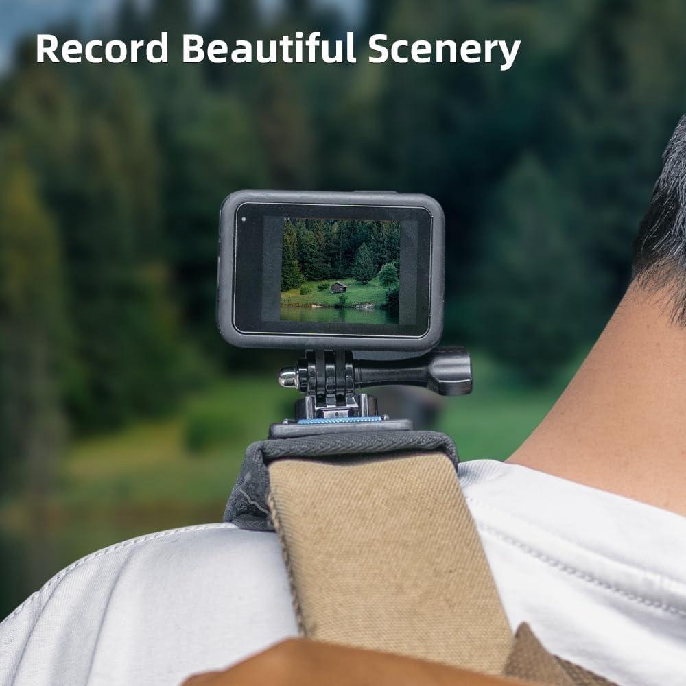 360 Rotation Bag Backpack Shoulder Strap Mount Holder for GoPro Hero 13 12 11 10 9 DJI Action 5 Pro 4 Insta360 X4 X3 Holders