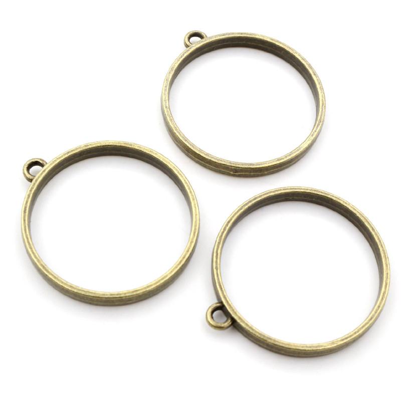 

10pcs 33*37mm Bronze Antique Silver Plated Alloy Jewelry Accessories Circular Charm Hollow Glue Blank Pendant Tray Bezel бронзовый