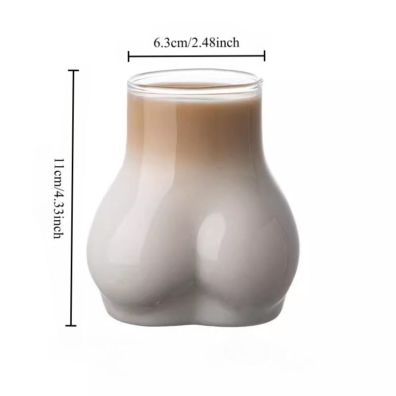 

Funny Glass Cup Coffee Cup High-quality Internet Celebrity Cute and Sexy High Borosilicate Butt Cup 450ML