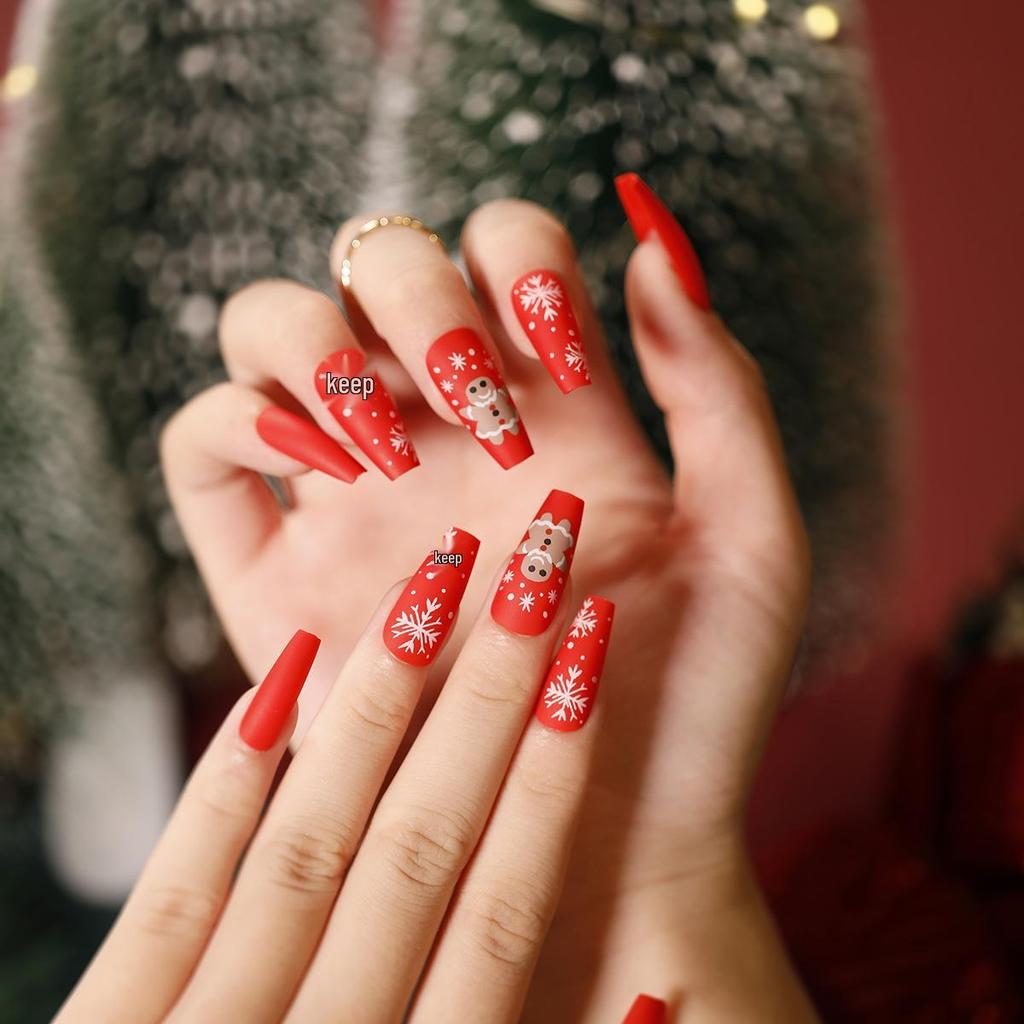 Christmas Manicure Collection: Press-On False Nails & Nail Stickers