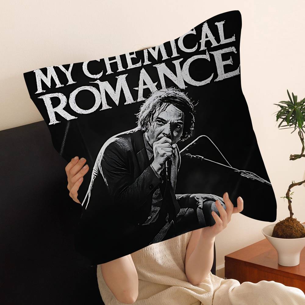 My Chemical Romance Rock Band Pillow Gift Home Office Decoration Bedroom Sofa Car Cushion Cover case 45x45