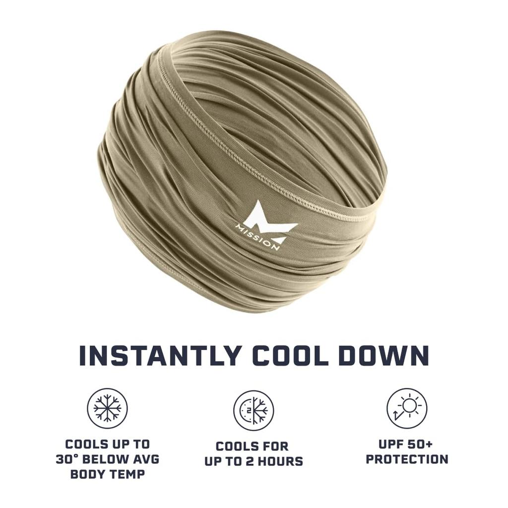 Mission Athletecare Multi-Cool Neck Gaiter, Gaiter, Face , Skin Temperature: -5°F (-15°C), For Sports,