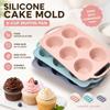 12-Cavity Baking Molds 6-Cavity Easy Release Molds Durable Silicone Cake Molds  Oven Use