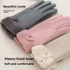 Windproof Plush Gloves Velvet Women Mittens Fashion Winter Gloves  Winter