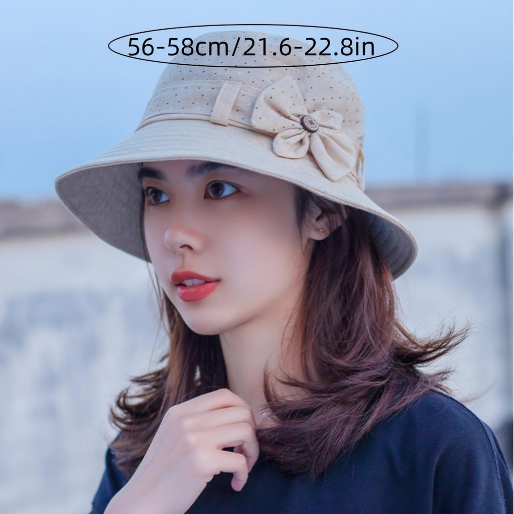Spring and Summer Country Style Elderly Hat, Women's Sunshade Hat, Mom Sun Hat Top Hat, Grandma Face Bucket Hat, Outdoor Casual Fashionable Cap,