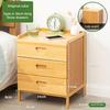 Simple solid wood bedside table, multi-layer drawer small cabinet, light luxury storage cabinet, simple bedside storage cabinet