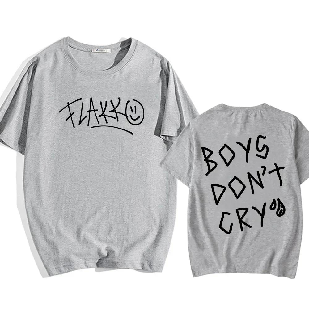 Rels B Flakk Smile T-shirt Boys Don't Cry Letter Graphic Tee-shirt Summer Casual Men/Women Shirt Streetwear Ropa De Mujer