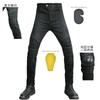 Mens Motorcycle Riding Pants Vintage Washed Denim Style Stretch Protective Biker Trousers Fall Season