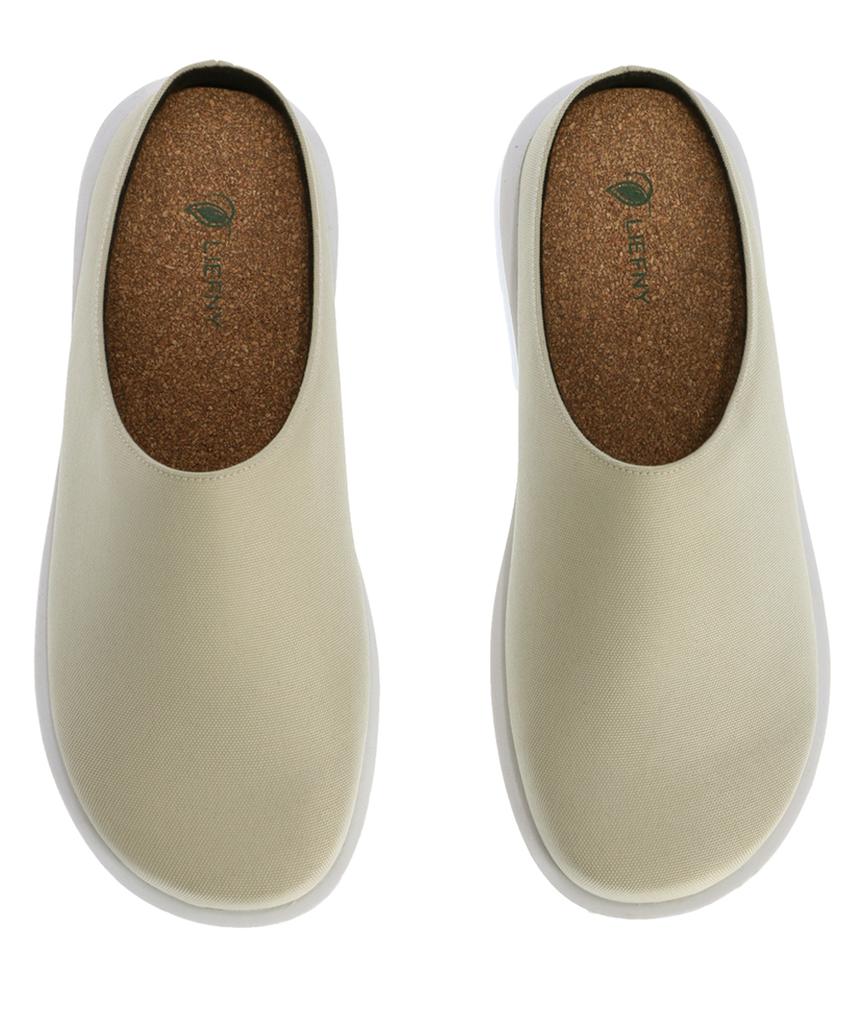 Liefny Fla Mule High Clogs Beige (Muplh07)