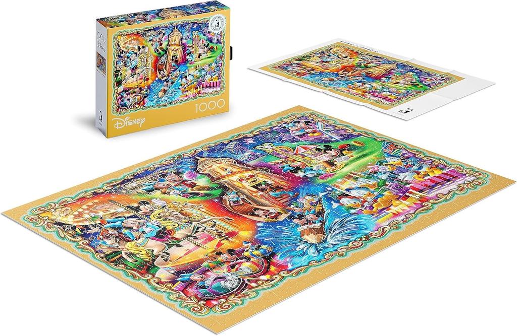 Ceaco - Silver Select - Disney - Mickey's Carnival - 1000 Piece Jigsaw Puzzle for Adults, Challenging Puzzle, Perfect for Game Night