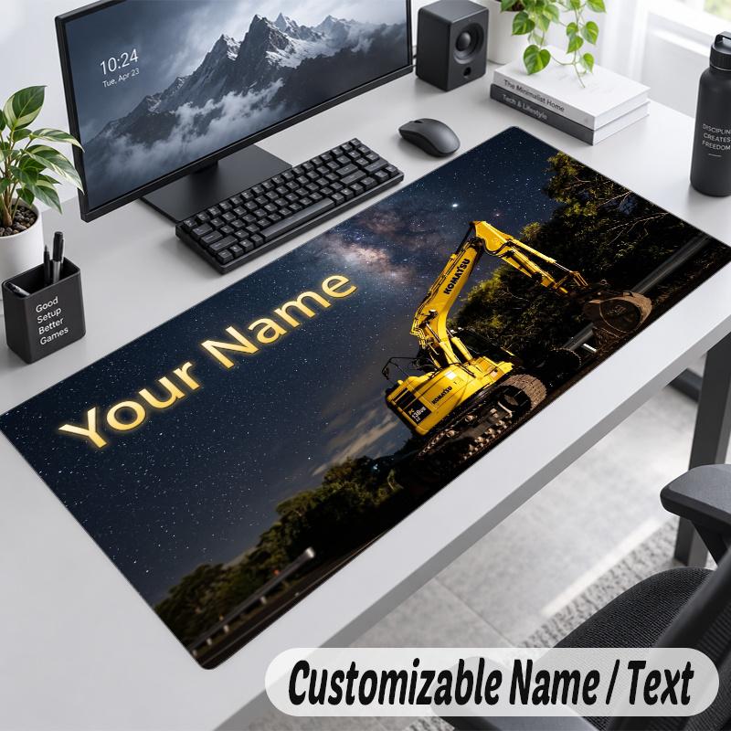 Komatsu Personalized Large Mouse Pad Custom Name Text Extended Desk Mat Gaming Mousepad