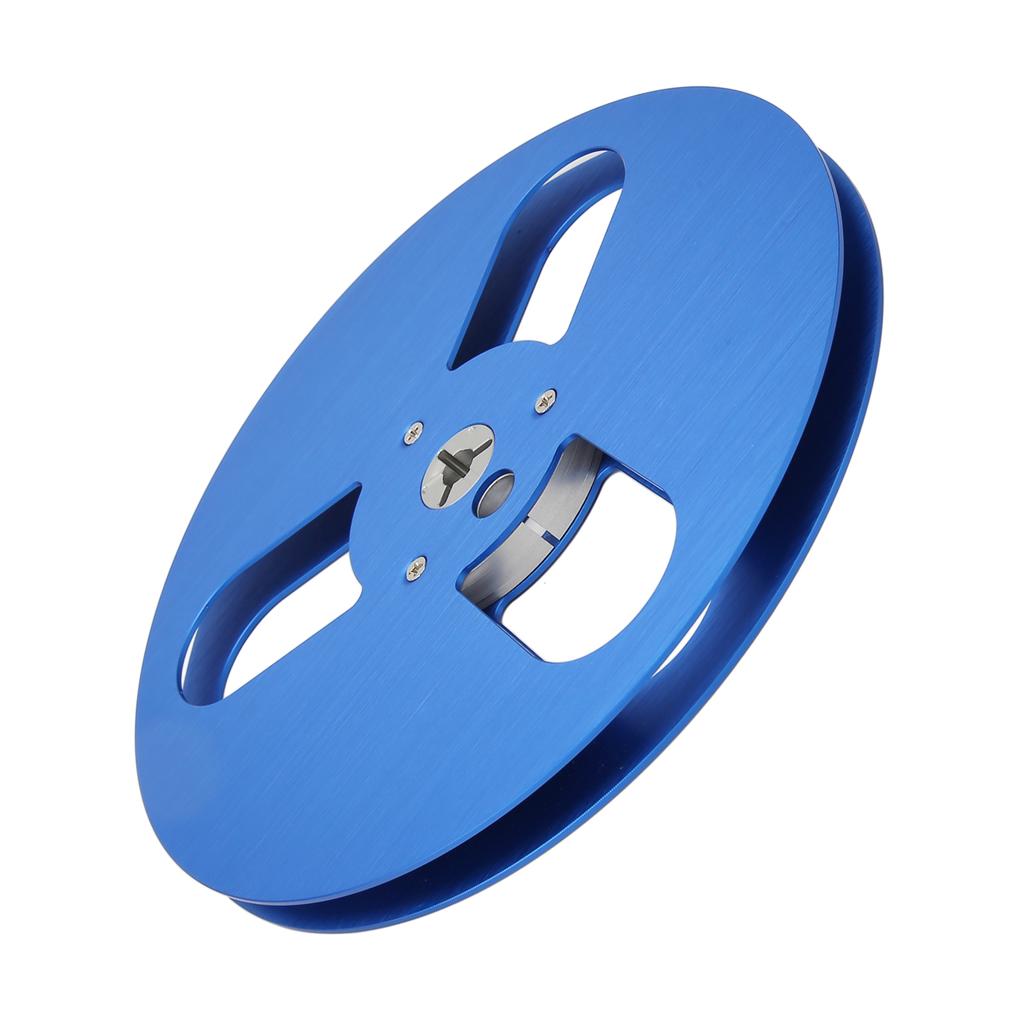 14 7 Inch Empty Reel 3 Hole Aluminum Alloy Opening Machine Part Takeup Reel for TEAC Blue