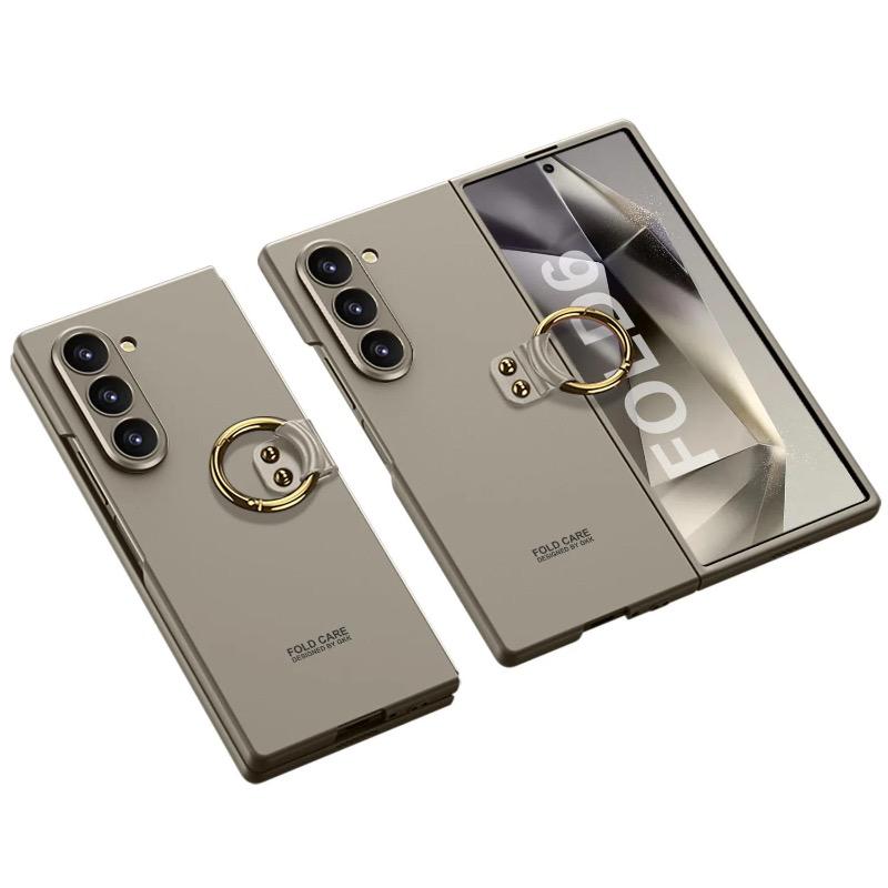 Ultra Thine Hard PC Phone Cover for Samsung Galaxy Z Fold 6 5 4 Case with Ring Holder