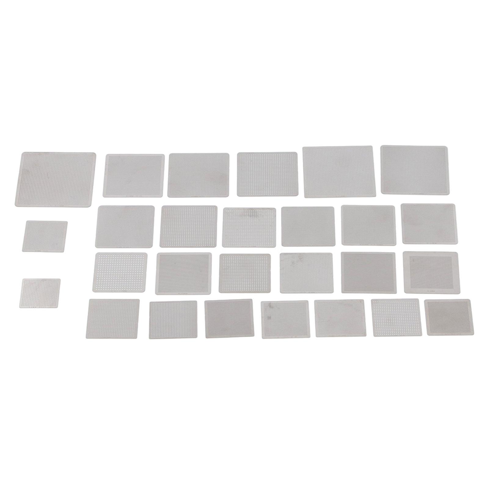 

27 шт. BGA Реболінг Трафарети 304 Нержавіюча Сталь Реболінг Шаблон для Ремонту Сітка для Пайки Ноутбука