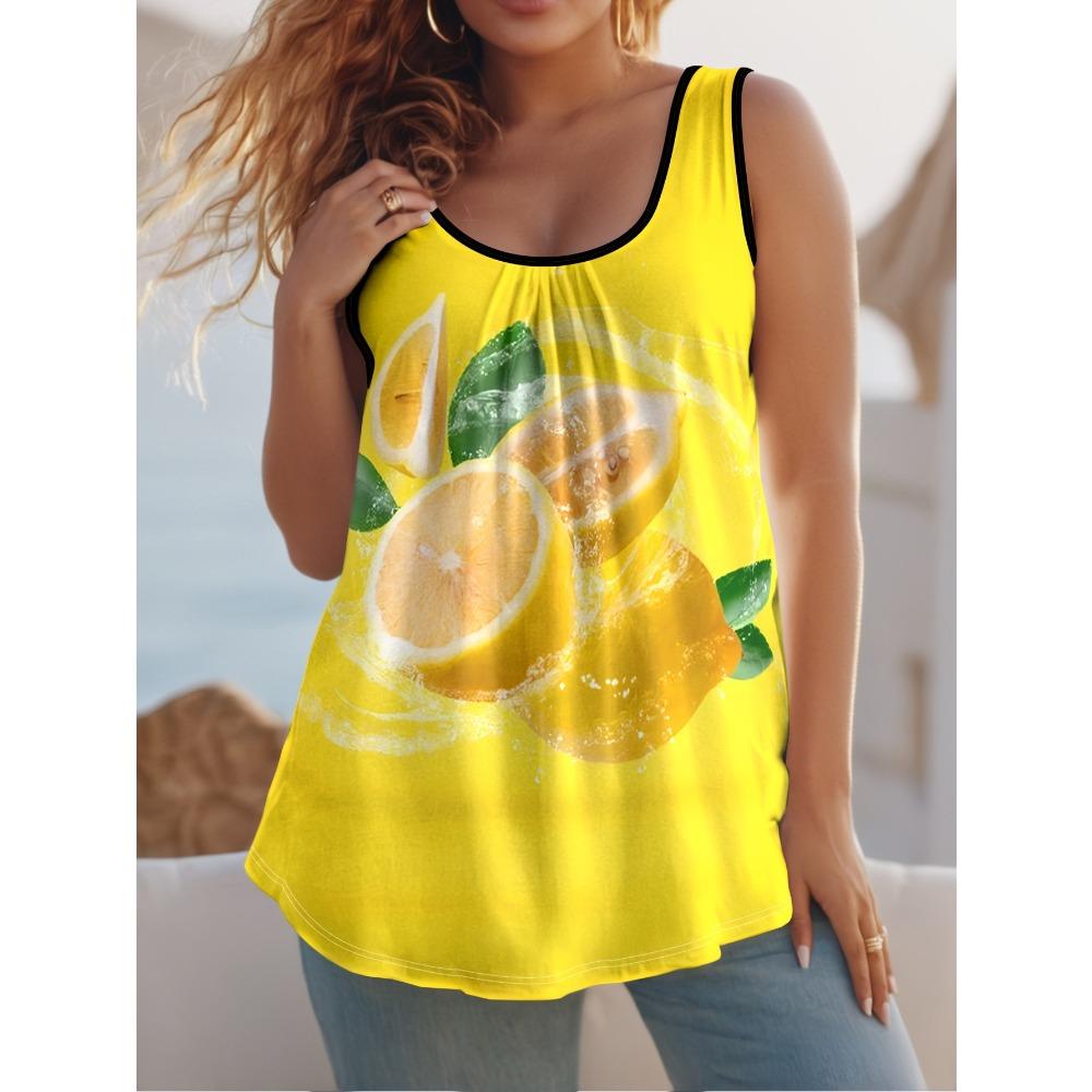 

Large Size Women s Summer Sleeveless 3D Animal Loose Vest Fashionable Comfortable Soft Breathable O Neck Vest 2XL