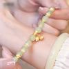 Fashionable Women Bracelet with Elastic Cord Lotuses Flower Pendant Handchain Wedding Accessories Trendy Jewelry