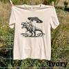 Jesus Riding T-Rex Shirt, Funny UFO Abduction Graphic Tee, Bad Knees Club Shirt, Absurd Meme Apparel, Vintage Sci-Fi Dinosaur Top