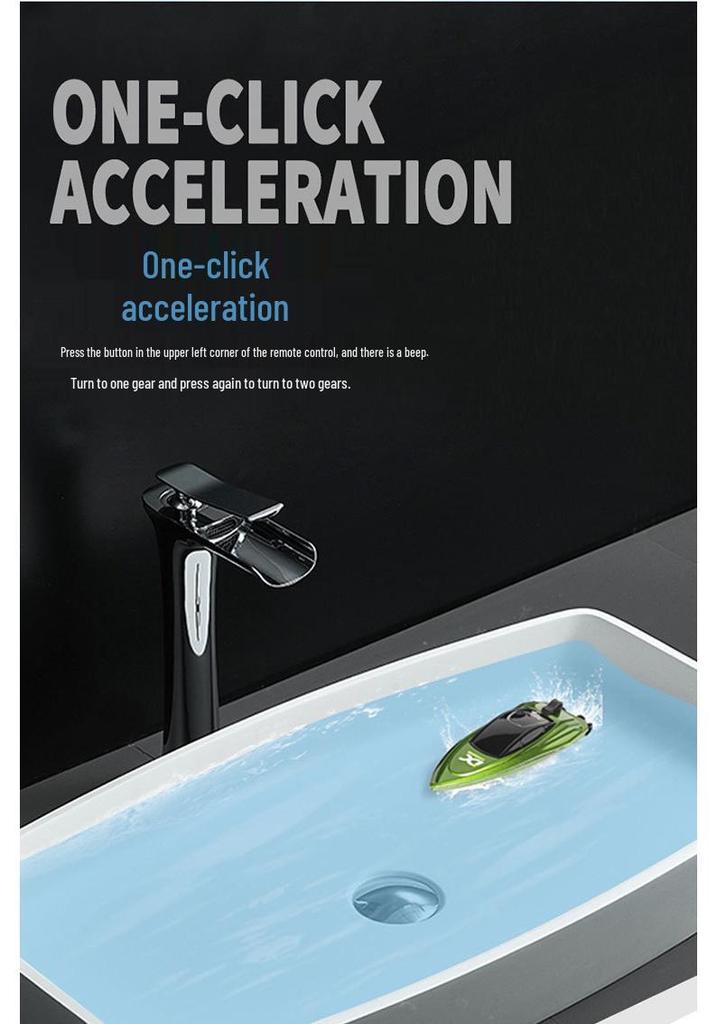 2.4G Wireless Long-Range Electric Speedboat for Kids - High-Speed Mini Remote Control Racing Motorboat