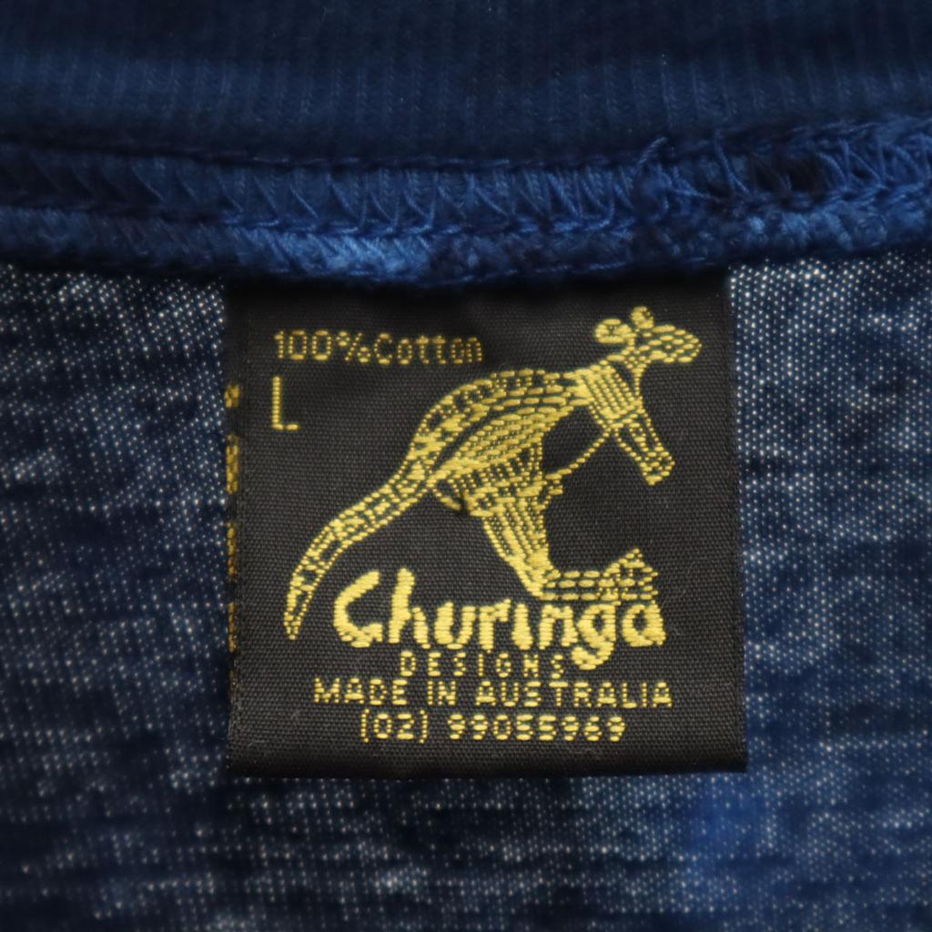 Churinga 90s Old Short sleeve T-shirt L Blue Men's Used