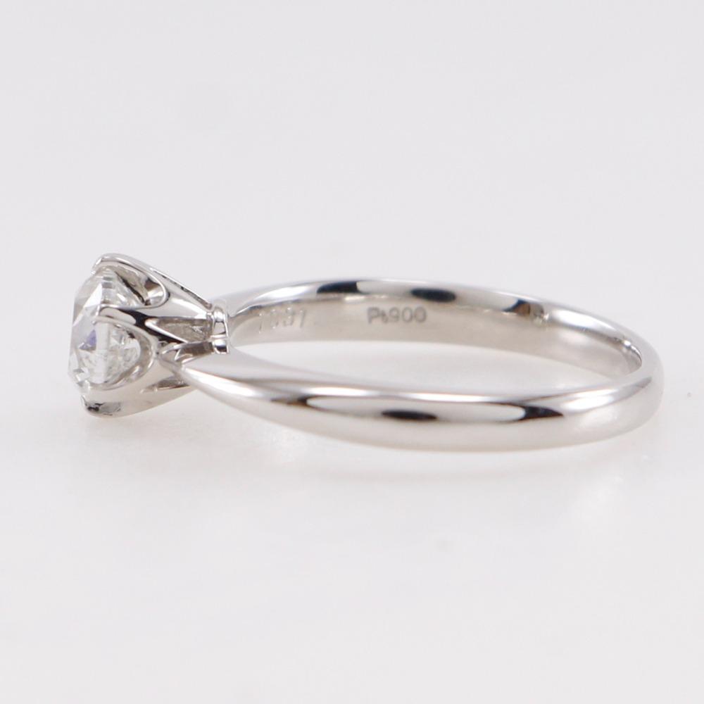 Ring Pt900Platina/diamant #7.4(US-storlek) 5,4g Använt av kvinnor
