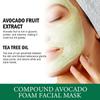 EELHOE  Avocado Foam Mask Oil Control Deep Cleansing Pore Tightening Brightening Foam Mask