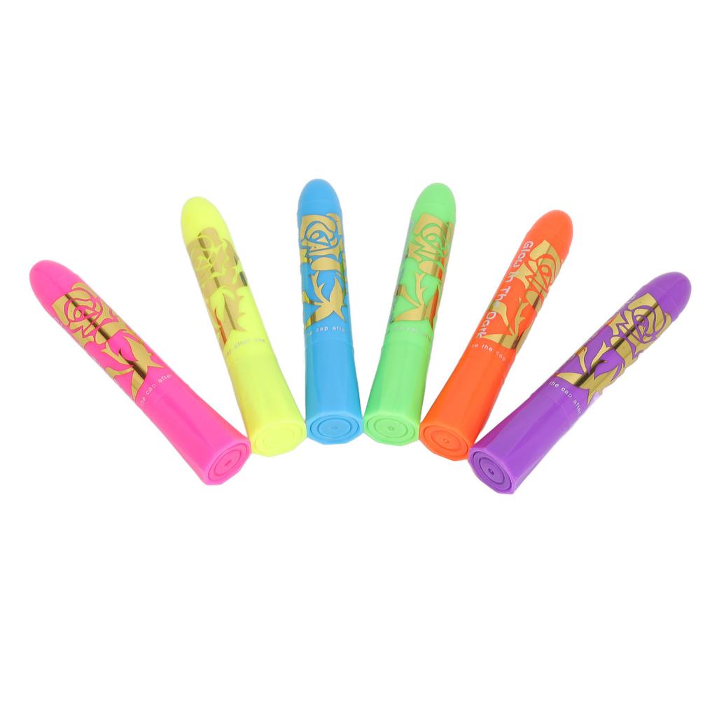 6 Colors Face Makeup Crayons Strong Adhesion Washable 30g Face Paint Crayons for Christmas Halloween Parties Cosplay