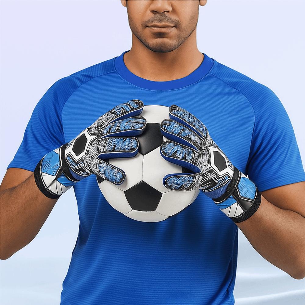 Finger Protection Latex Soccer Gloves Non-Slip Football Goalkeeper Gloves  Soccer Training