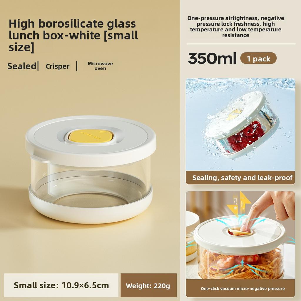 Hochborosilikatglas Tupperware Lunchbox Hitzebeständige Lunchbox mit Deckel Pendler mit Reis Mikrowellenschüssel Versiegelte Schüssel