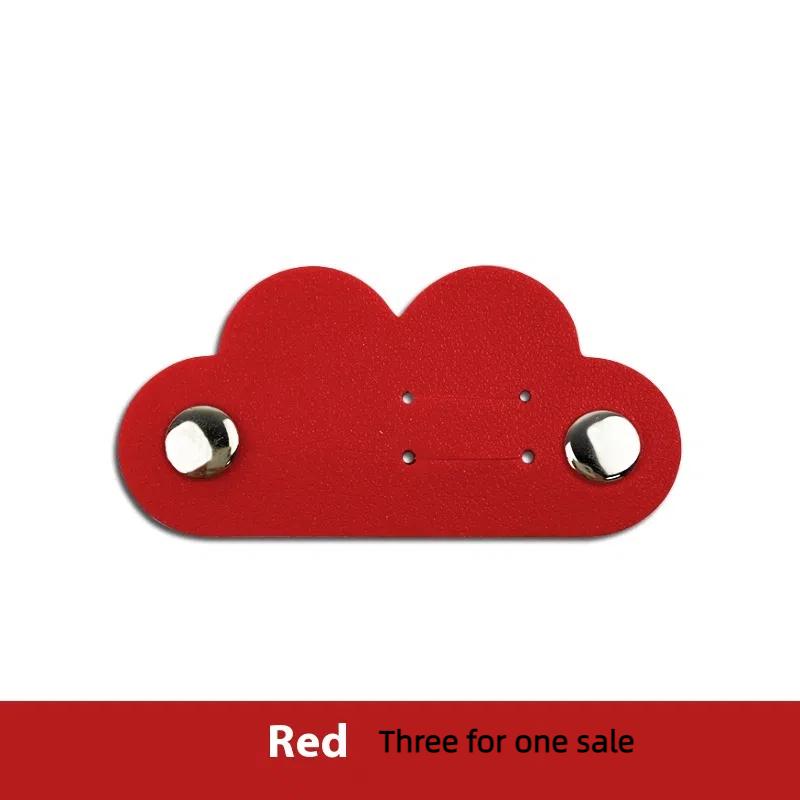 3Pcs Cord Organizer Charger Cable Protector Clips Heart Leather Cable Winder Earphone Accessories Cord Holder Cable Management