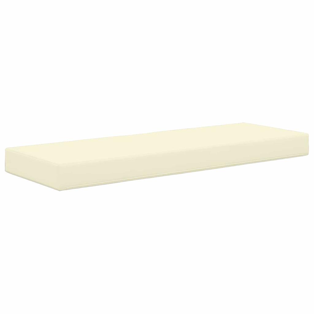 Outdoor Seat Cushion Cream 115 X 40 X 8 Cm 100percent Polyester