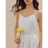 INMAN French V-Neck Embroidered A-Line Dress