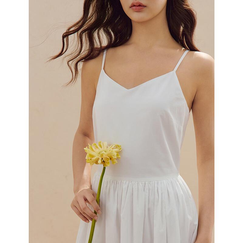 INMAN French V-Neck Embroidered A-Line Dress