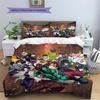 Demon Slayer Pattern Bedding Quilt Set  Home Decoration  Gift (1 * duvet cover + 2 * pillowcase  without core)