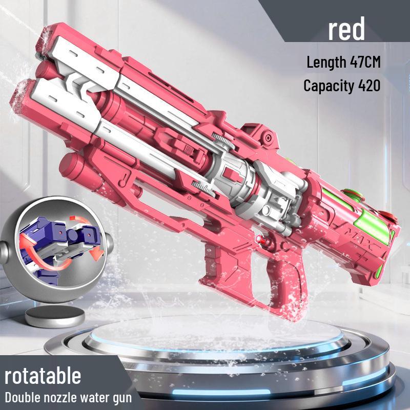 Large Capacity Double-Nozzle Rotating Water Gun for Outdoor Fun