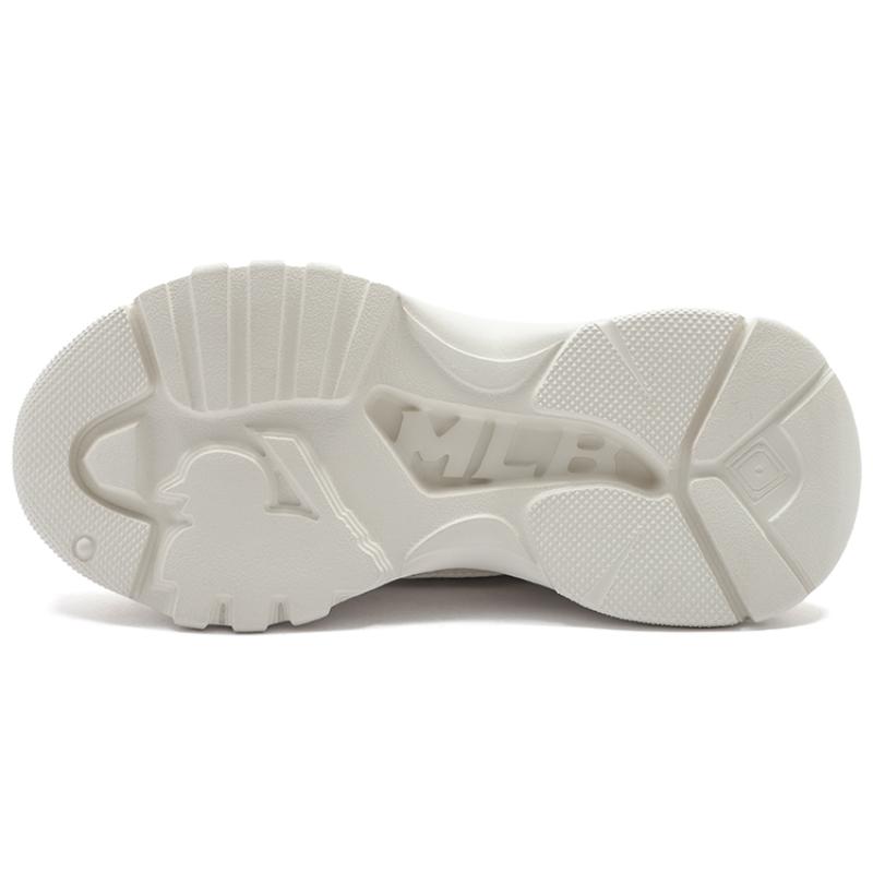 MLB Chunky High New York Yankees Wear-Resistant Height Increasing High-Top Canvas Shoes Unisex White Sneakers 3ASHUL12N-50WHS