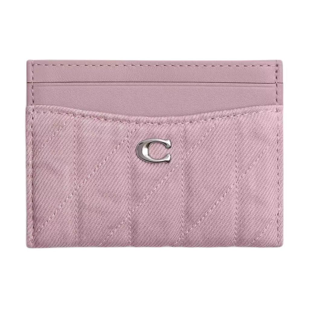 Coach Essential 11 Letter Logo Leather Card Holder Women Accessories Pink CBF61-LHY24