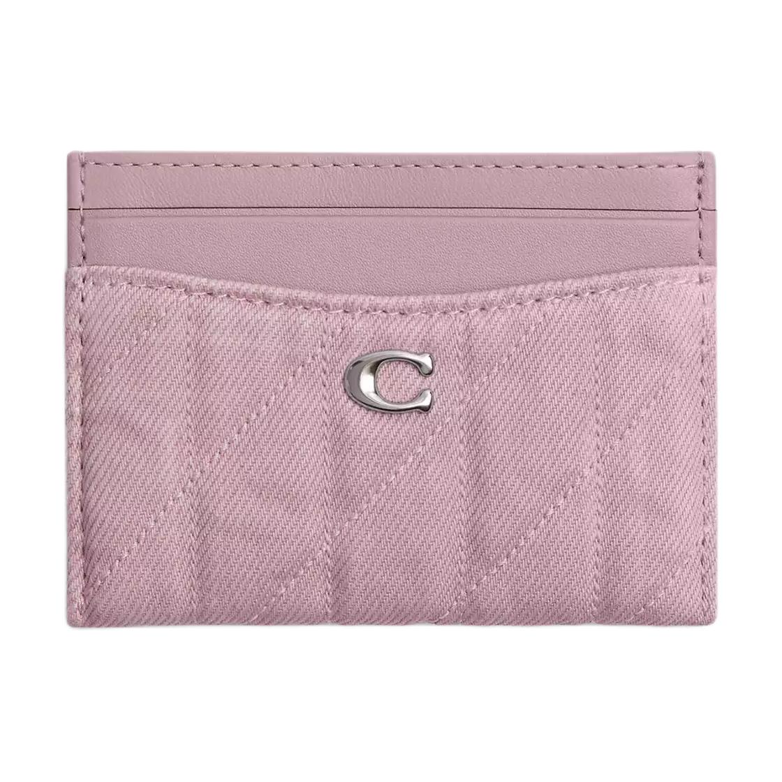 Coach Essential 11 Letter Logo Leather Card Holder Women accessories Pink CBF61-LHY24 Pink