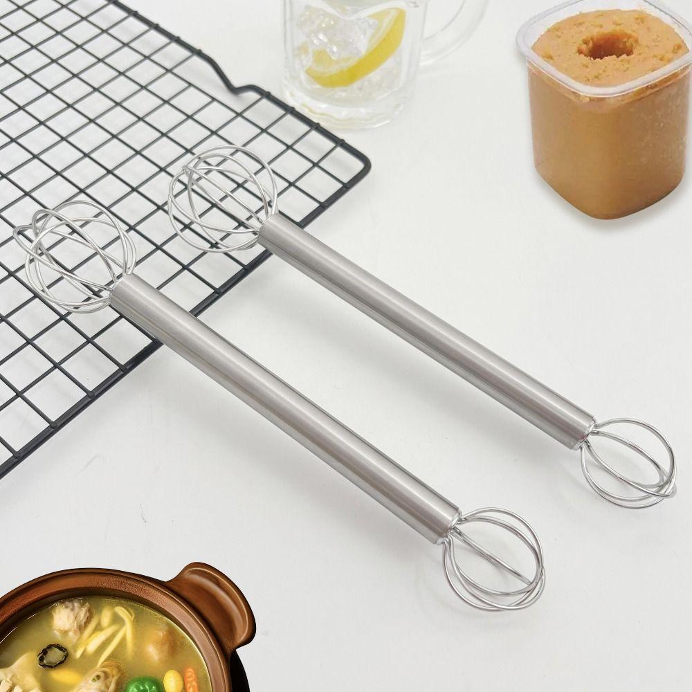 Double Head Egg Beater Multi Functional Sauce Mixing Spoon Food Grade Baking Whisk  Home Use