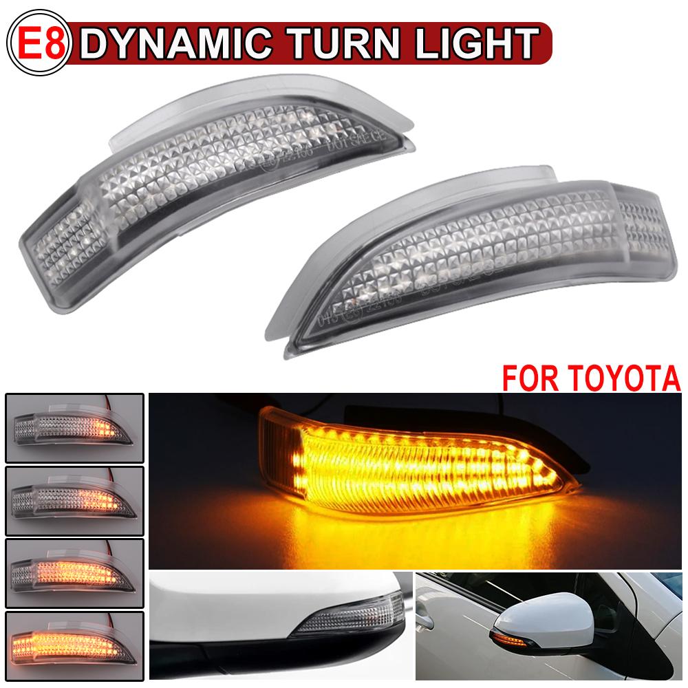 Dynamic LED Side Mirror Turn Signal Indicator Light for Toyota Corolla Camry Prius Vios Yaris Venza Avalon Altis 2014-2017