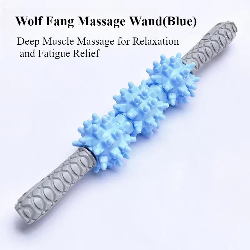 Yoga Gear Fascia Roller Full-Body Muscle Meridian Massage Stick Wolf s Tooth Roller Sports Massage Roller