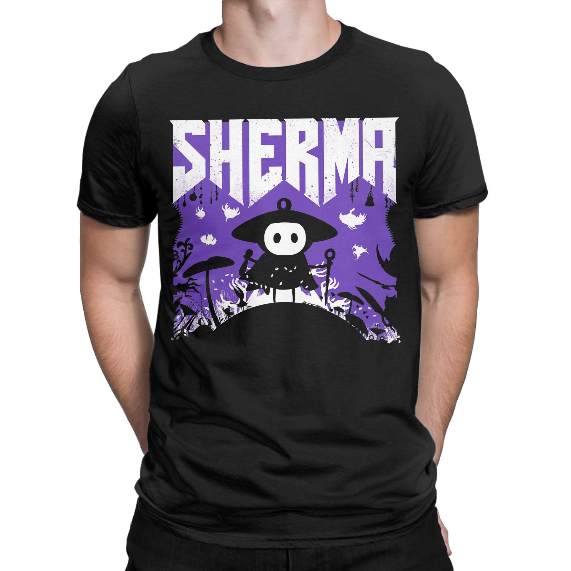 

Men T-Shirt Silksong Sherma Slayer Fun Cotton Tee Shirt Short Sleeve T Shirt Round Neck Tops Classic S разноцветный