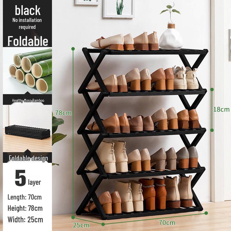 Compact Wooden Shoe Storage Rack: Multi-Layer, Dustproof Shoe Cabinet for Dorm or Entryway