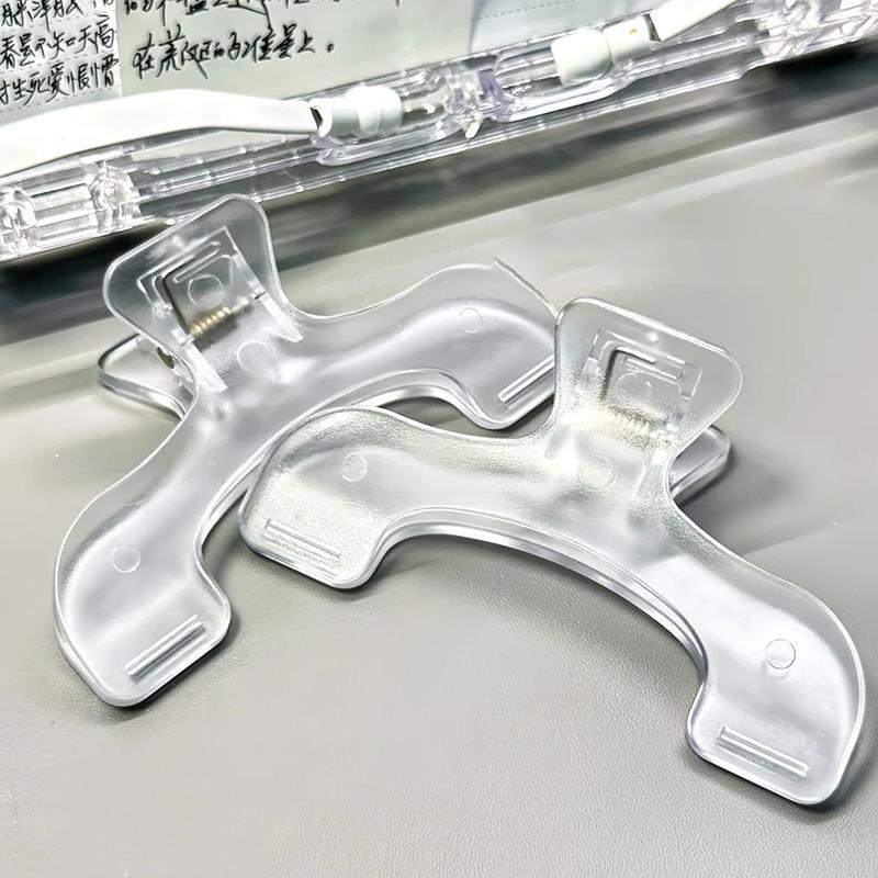 Simple Fixed Book Clips Frosted Transparent Page Holder For Reading Tool Memo Clip Kawaii Desk Accessories Practical Note Holder