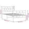 VidaXL Metal Bed Frame with Headboard-Footboard Black 75x190 Cm 355667