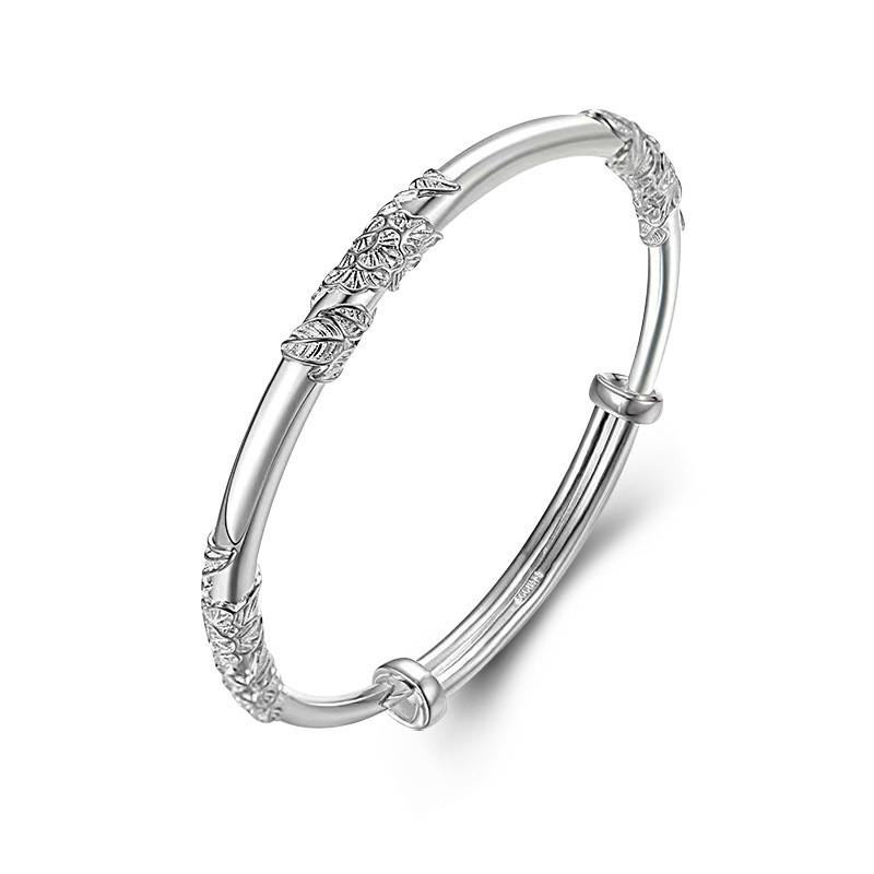 

Embossed Purity Plated Bracelet Design Sense Temperament Elegant Adjustable Bangle Fashionable Women Jewelry Trend Accessories
