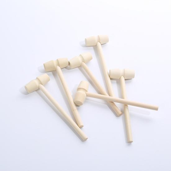 20Pcs Mallets Faces Mini Double Wood Chocolate Smashing Hammers for Kids